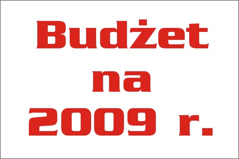 Budżet na 2009 rok uchwalony!