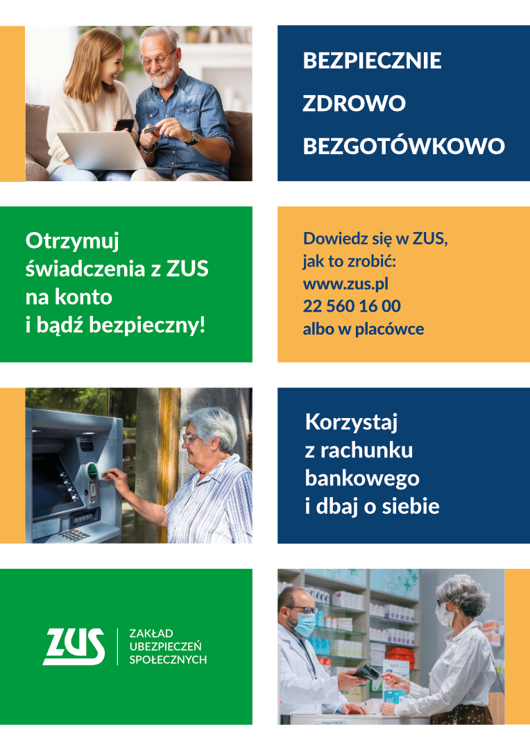 Bezpiecznie, zdrowo, bezgotówkowo – rusza kampania informacyjno-edukacyjna dla klientów ZUS