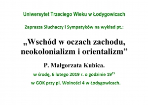 UNIWERSYTET TRZECIEGO WIEKU W ŁODYGOWICACH ZAPRASZA!