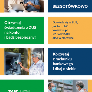 Bezpiecznie, zdrowo, bezgotówkowo – rusza kampania informacyjno-edukacyjna dla klientów ZUS